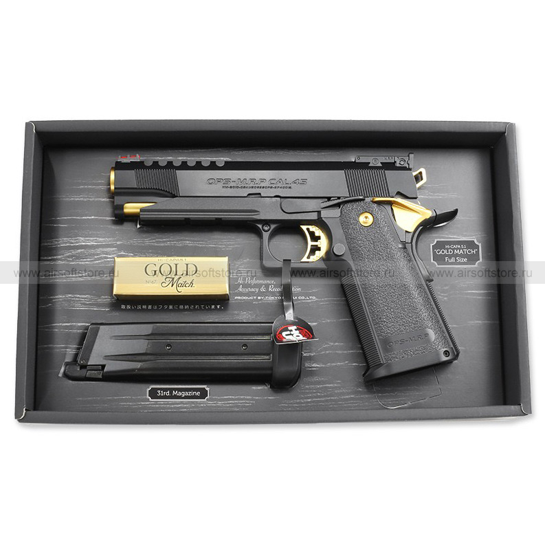期間限定値引 東京マルイX400V HI-CAPA 5.1 GOLD Match Пистолет Tokyo Marui Hi-Capa 5.1 Gold Match GGBB (TM4952839142672