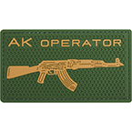 Патч "AK operator", ПВХ, гекс, олива, 7.9 x 4.9 см
