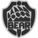 Патч "BEAR", ПВХ, эмблема, 7.1 x 7.9 см
