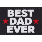 Патч "Best dad ever", ПВХ, черный, 7.5 x 5 см