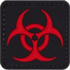Патч "Biohazard", ПВХ, черный, 5 x 5 см