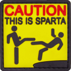 Патч "Caution. This is Sparta", ПВХ, 5 x 5 см