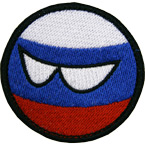 Патч"CountryballРоссия",диаметр5.5см
