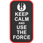 Патч "Keep calm and use the force", ПВХ, 5 x 8.9 см