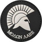 Патч "Molon Labe", ПВХ, черный, диаметр 5.9 см