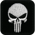 Патч "Punisher", черный, 4.9 x 4.9 см