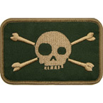 Патч "Skeleton", олива, 9.4 x 6.2 см