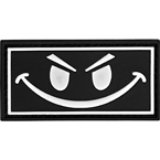 Патч "Smile", ПВХ, черный, 6 x 3 см