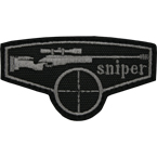 Патч "Sniper", черный, 9.3 x 5.1 см