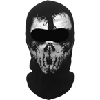 Балаклава GHOST Call of Duty, 1 отверстие (Black-White)