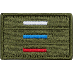 Патч "Триколор РФ", тактический, 6 x 4 см