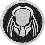 Патч "Хищник", черный, диаметр 5.8 см