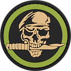 Патч "Череп с кинжалом", ПВХ, диаметр 6 см