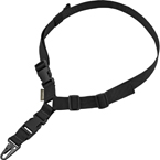 Одноточечный оружейный ремень с фастексом для сброса (жесткий) (WARTECH) (Black)