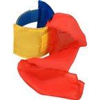 Повязка сторон (желтая-синяя) с красной лентой