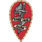 Патч "Помни свои корни", красный, 5.1 x 9 см