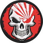Патч "Череп-камикадзе", диаметр 7.9 см