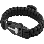 Браслет из паракорда (компас, свисток, огниво) (Black)