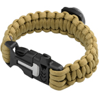 Браслет из паракорда (компас, свисток, огниво) (Tan)