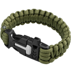 Браслет из паракорда (свисток, огниво) (Olive)