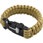 Браслет из паракорда (свисток, огниво) (Tan)