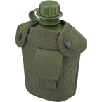 Пластиковая фляга с котелком и чехлом, 1 литр (Olive)
