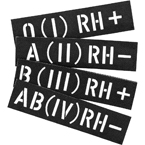 Патч "Группа крови", черный, 10 x 2.5 см (Call Sign Patch)