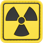 Патч "Радиация", ПВХ, желтый, 4.3 x 4.3 см