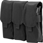 Подсумок с клапаном для АК (тройной) (Ars Arma) (Black)