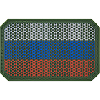 Патч "Флаг России", ПВХ, гекс, олива, 8 x 5 см