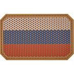 Патч "Флаг России", ПВХ, гекс, тан, 8 x 5 см