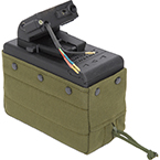 Магазин электрический (BullGear) для M249 2200ш (со вставкой, с отсеком под батарейку) (Olive)