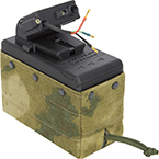 Магазин электрический (BullGear) для M249 2200ш (со вставкой, с отсеком под батарейку) (Green Camo)