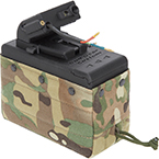 Магазин электрический (BullGear) для M249 2200ш (со вставкой, с отсеком под батарейку) (Multicam)