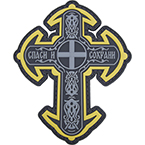 Патч "Спаси и сохрани", ПВХ, черный/желтый, 7.3 x 9 см