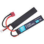 Аккумулятор 7.4V 1100mAh 20C CQB (LiPo) (BlueMAX) (Т-коннектор)