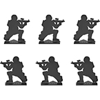 Набор мишеней для стрельбы "Солдатики", металл (Double Bell) (MB-1)