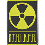 Патч "Сталкер радиация", ПВХ, черно-желтый, 6.3 x 9 см